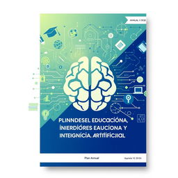 A striking cover design for an annual plan focused on educational orientation and artificial intelligence