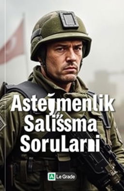 A cover photo featuring a strong, focused soldier in military attire, looking determined and ready for action