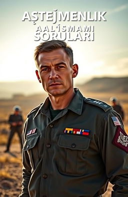 A determined soldier standing confidently with a proud expression, dressed in a modern army uniform, showcasing various medals and insignia on their chest
