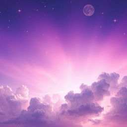 A breathtaking sky filled with vibrant shades of violet, merging into various hues that create a stunning visual spectacle