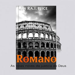 A book cover design for 'Romanos: As boas novas da justiça de Deus'