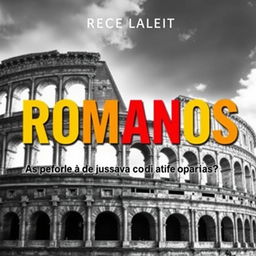 A striking book cover for the title 'Romanos: As boas novas da justiça de Deus'