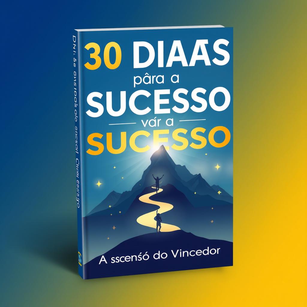 A book cover design titled '30 Dias para o Sucesso' with the subtitle 'A Ascensão do Vencedor'