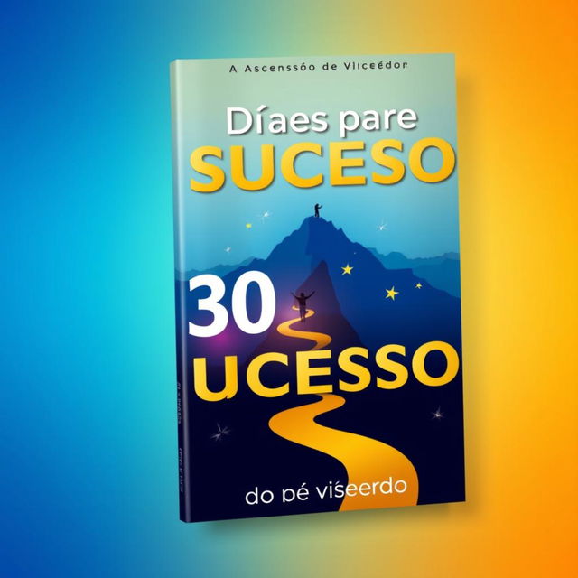 A book cover design titled '30 Dias para o Sucesso' with the subtitle 'A Ascensão do Vencedor'