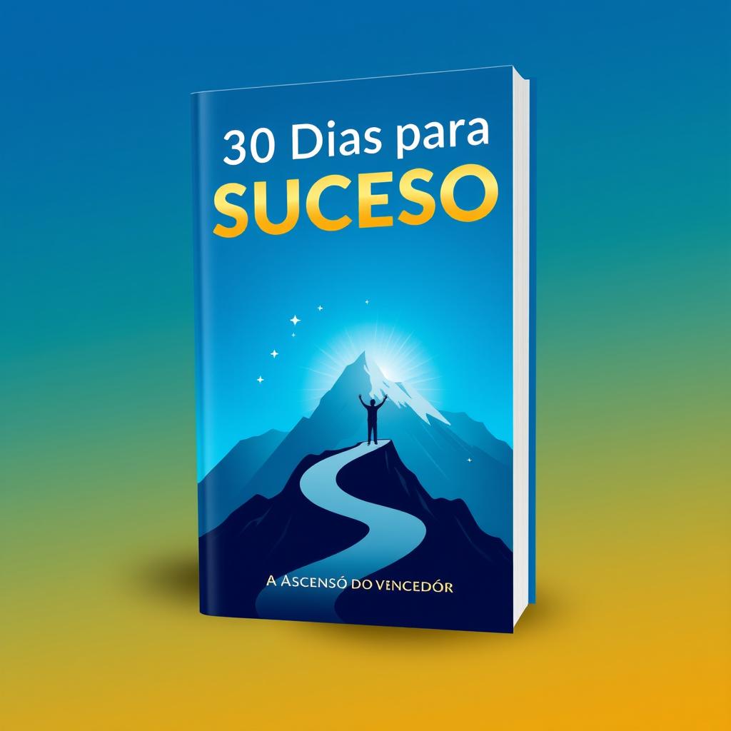 A book cover design titled '30 Dias para o Sucesso' with the subtitle 'A Ascensão do Vencedor'