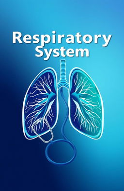 A captivating book cover design for a medical assignment titled 'Respiratory System'