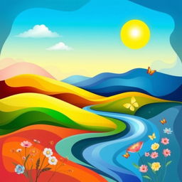 An abstract representation of mental health, showcasing vibrant colors and fluid shapes that symbolize emotional well-being and inner peace