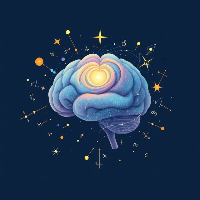 A captivating illustration blending the concepts of physics and mental health