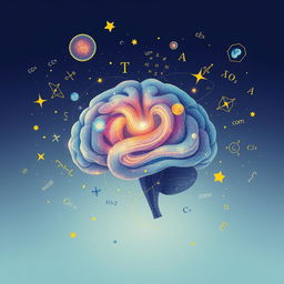 A captivating illustration blending the concepts of physics and mental health