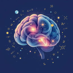 A captivating illustration blending the concepts of physics and mental health