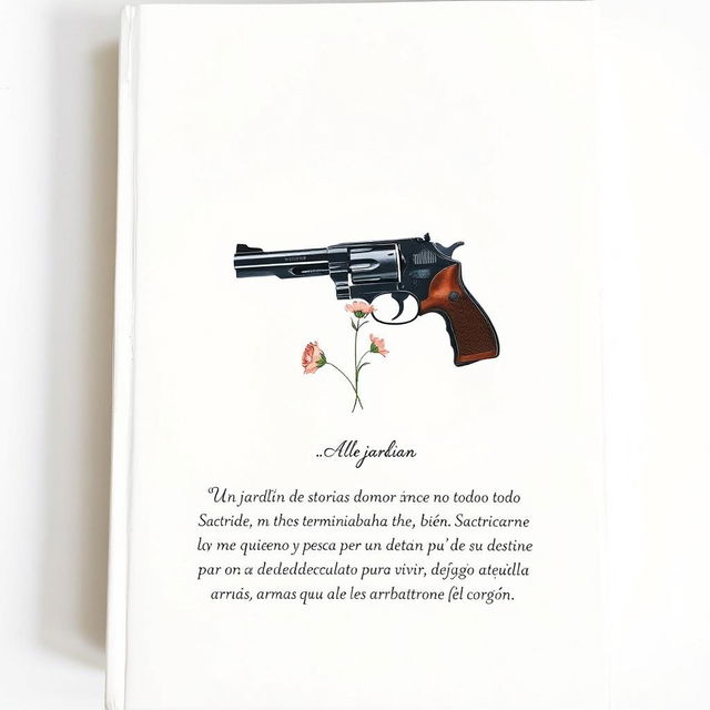 A back cover design featuring a clean white background