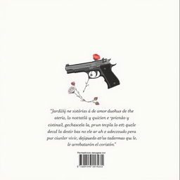 A back cover design featuring a clean white background