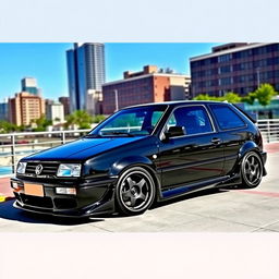 A sleek and stylish 1994 Volkswagen Vento MK3, featuring a dynamic body kit that enhances its sporty appearance