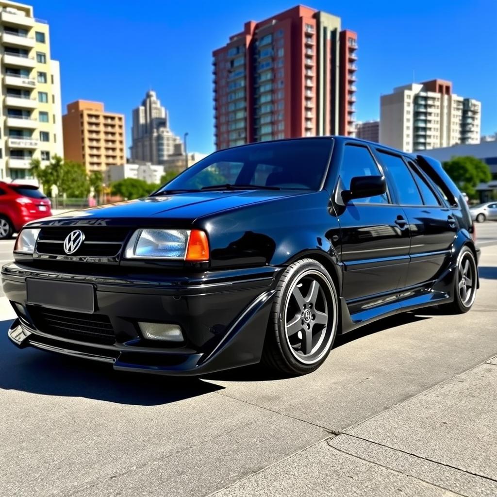 A sleek and stylish 1994 Volkswagen Vento MK3, featuring a dynamic body kit that enhances its sporty appearance