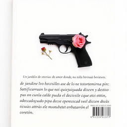 A back cover design featuring a clean white background
