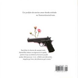 A back cover design featuring a clean white background