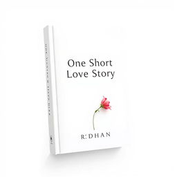 A minimalist book cover for a love story titled "One Short Love Story in My Life" by Rudhan