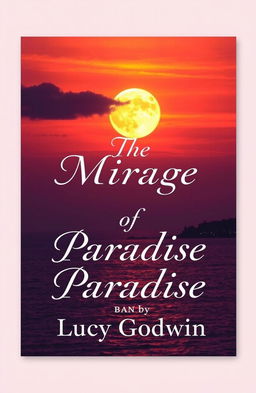 A book cover design featuring a stunning sunset over Puerto Vallarta, showcasing vibrant orange and purple hues in the sky as the sun sets on the horizon