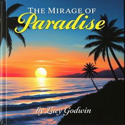 An impressionist style book cover depicting a mesmerizing sunset over Puerto Vallarta Bay, with gentle waves reflecting the warm colors of the sky