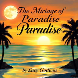 An impressionist style book cover depicting a mesmerizing sunset over Puerto Vallarta Bay, with gentle waves reflecting the warm colors of the sky