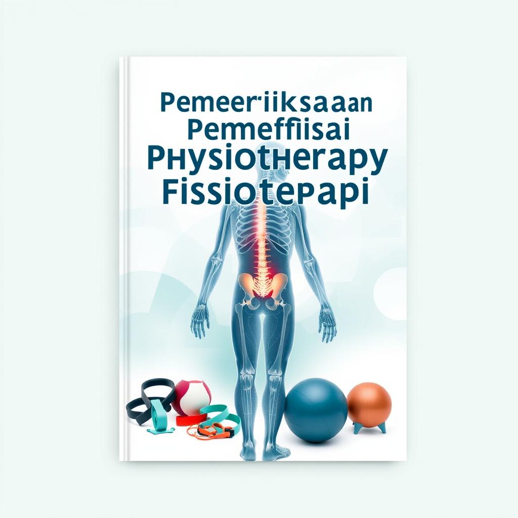 A detailed and professional cover design for a course module on 'Specific Physiotherapy Examination'