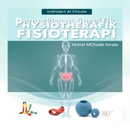A detailed and professional cover design for a course module on 'Specific Physiotherapy Examination'