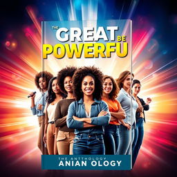 A visually striking book cover for the anthology titled 'Be Great, Be Powerful'