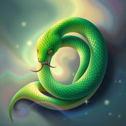 A captivating illustration of a serpent consuming itself, symbolizing self-reflection and eternity