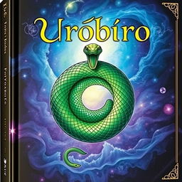 A stunning book cover featuring an illustration of a serpent eating itself, embodying the Uroboro symbol
