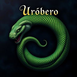 An artistic representation of a serpent devouring its own tail, symbolizing the Uroboro