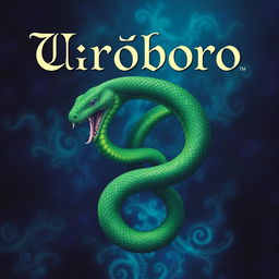 An artistic representation of a serpent devouring its own tail, symbolizing the Uroboro