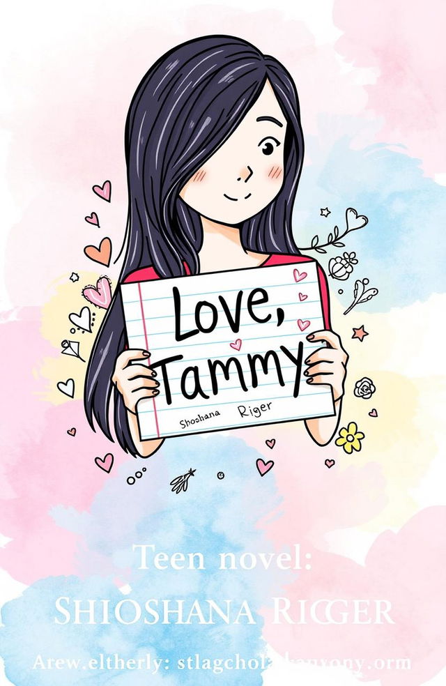 A book cover for a teen novel titled 'Love, Tammy' by Shoshana Riger