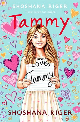 A captivating book cover for a novel titled 'Love, Tammy' by Shoshana Riger