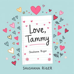 A charming book cover for a novel titled 'Love, Tammy' by Shoshana Riger