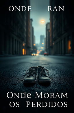 A mysterious and atmospheric book cover for 'Onde Moram os Perdidos'
