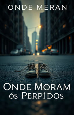 A mysterious and atmospheric book cover for 'Onde Moram os Perdidos'