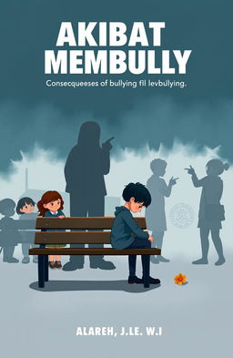 A book cover design themed around the consequences of bullying