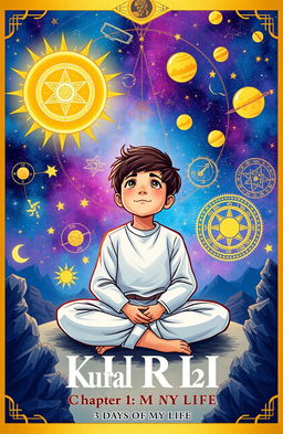 An astrological illustration depicting the themes from the book 'Kural 1331 Chapter 1 - 3 Days of My Life'