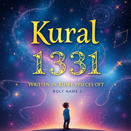 A visually captivating cover for an astrology-themed book titled 'Kural 1331: 3 Days of My Life - Written in Broken Pieces of a Star'