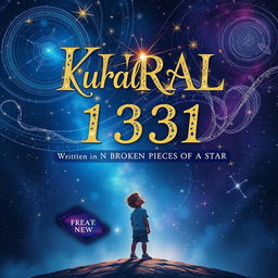 A visually captivating cover for an astrology-themed book titled 'Kural 1331: 3 Days of My Life - Written in Broken Pieces of a Star'