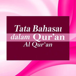 A beautiful book cover design featuring a vibrant background of soft pink and fuchsia, merging seamlessly
