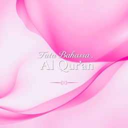 A beautiful book cover design featuring a vibrant background of soft pink and fuchsia, merging seamlessly