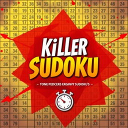 An engaging and bold front cover design for a 'Killer Sudoku' book