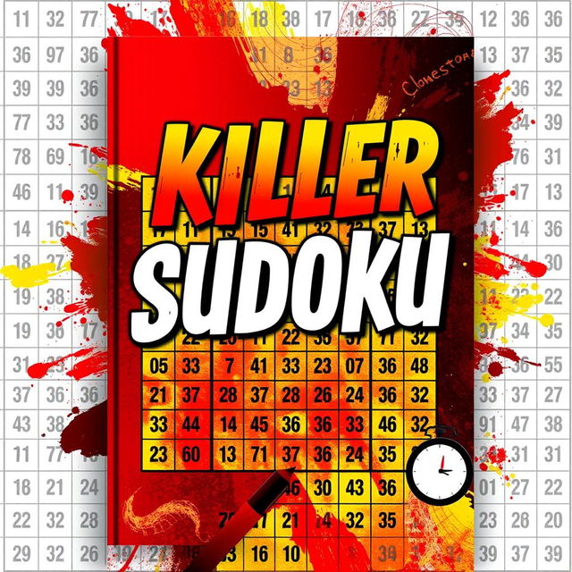 An engaging and bold front cover design for a 'Killer Sudoku' book