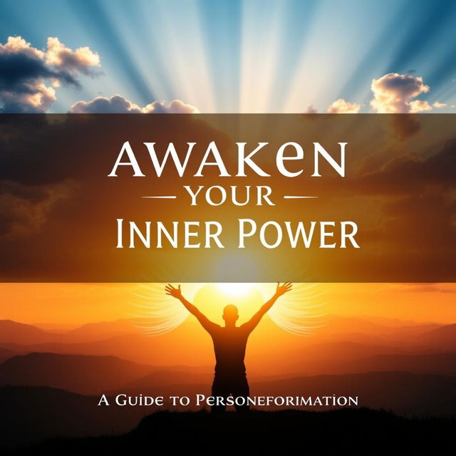 An inspiring book cover design for 'Awaken Your Inner Power: A Guide to Personal Transformation'