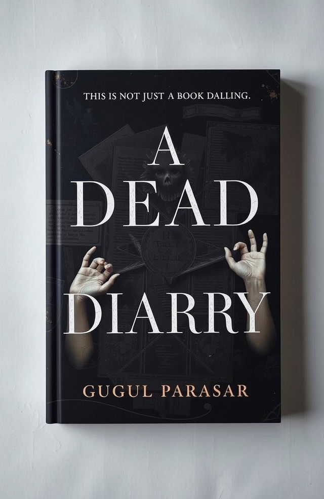 A captivating book cover for "A DEAD DIARY" featuring a hauntingly beautiful design