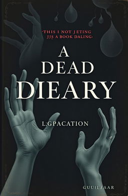 A captivating book cover for "A DEAD DIARY" featuring a hauntingly beautiful design