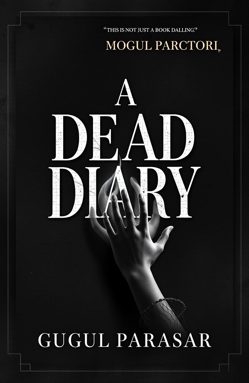 A captivating book cover for "A DEAD DIARY" featuring a hauntingly beautiful design