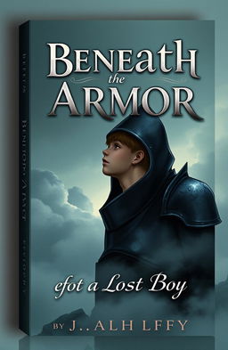 A book cover design for 'Beneath the Armor: Echoes of a Lost Boy' by J