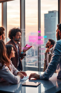 A visually captivating scene that symbolizes the concept of mastering AI prompt engineering techniques for engaging conversations
